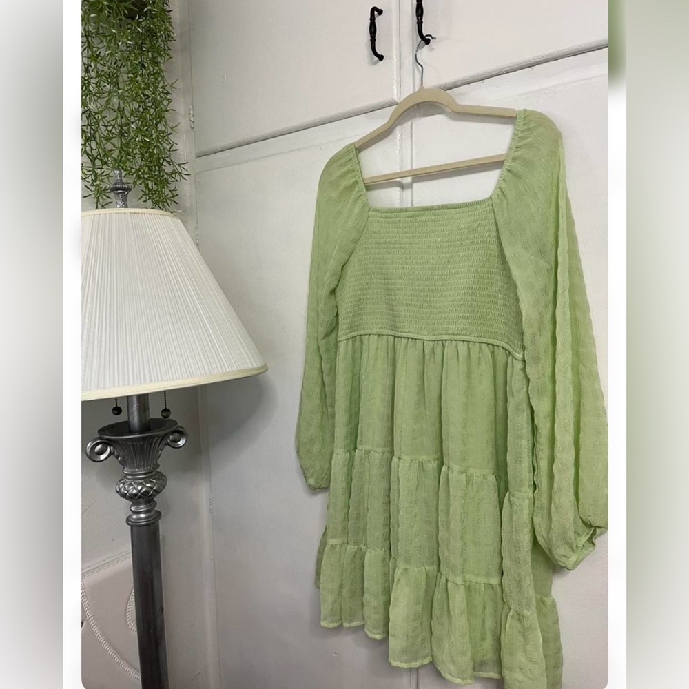 Rewind Mint Green Smocked Top